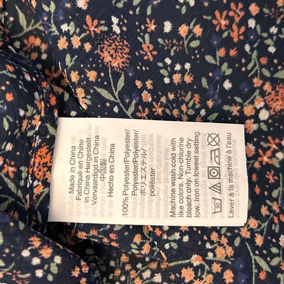J Crew Mercantile Womens Floral Print Blouse Size M Long Sleeve Button Up - Picture 6 of 6